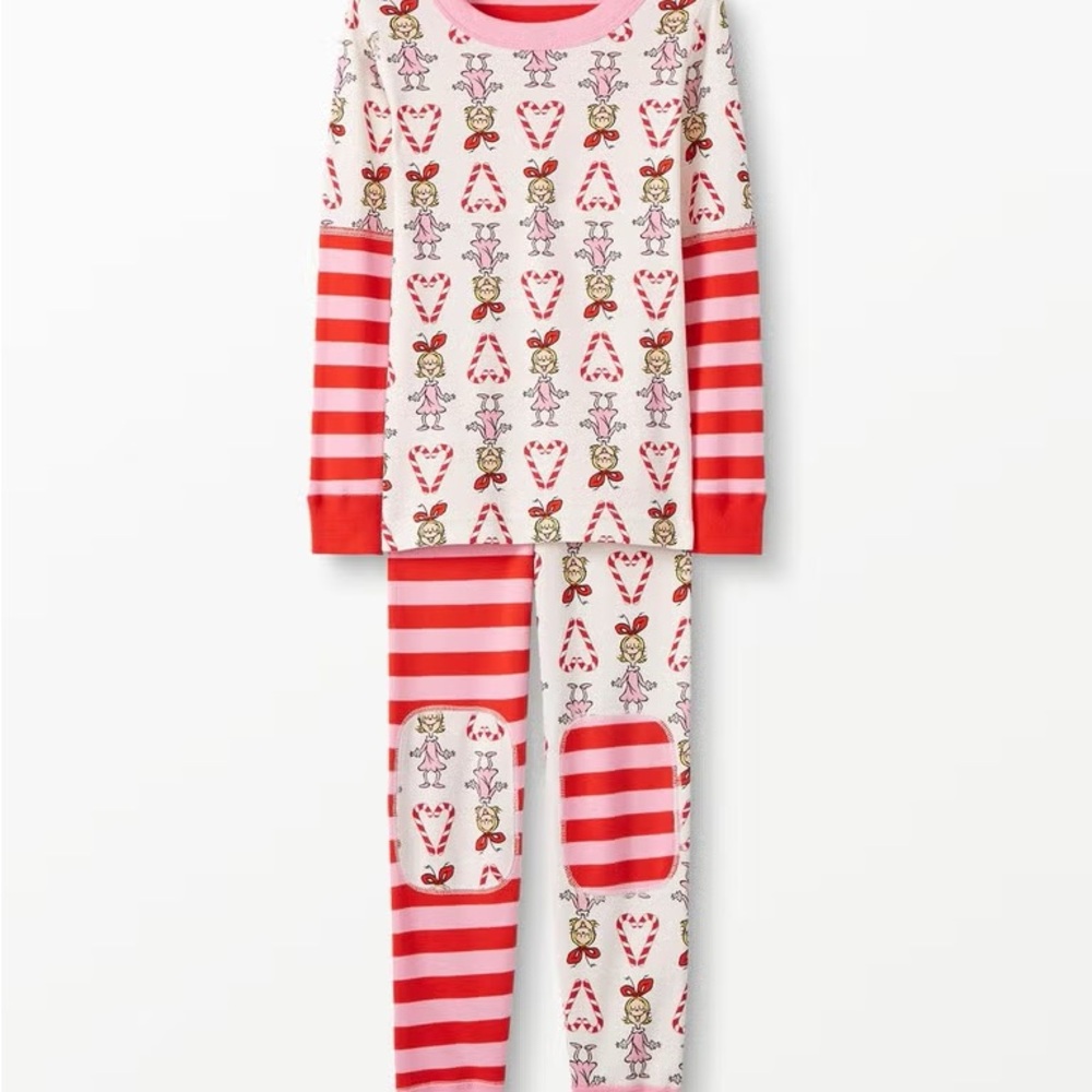Hanna Andersson Kids Dr. Seuss Grinch Long John Pajama Set
